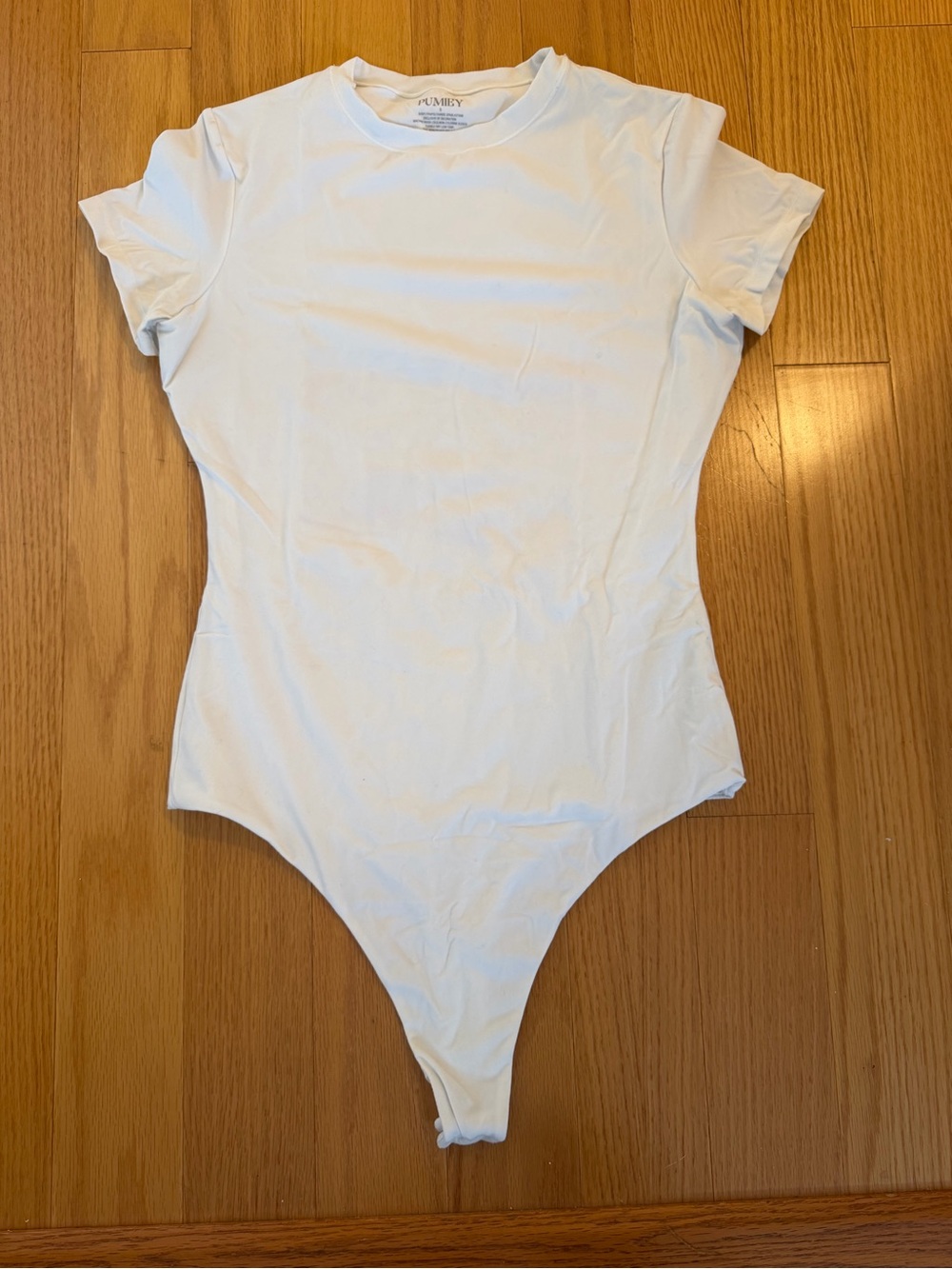 Slim Fit White Short Sleeve Women’s Bodysuit